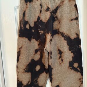 Gildan Black and Tan Tie-Dye Straight Leg Pants